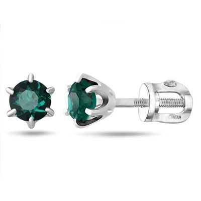 Серьги, колумбийский кварц изумруд, Ю-25014р