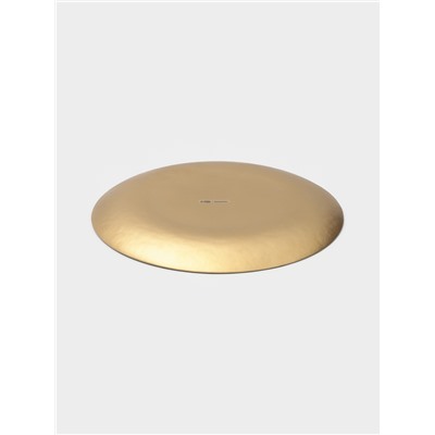 Тарелка подстановочная Magistro Brown Marble, d=33 см, стекло, коричневая