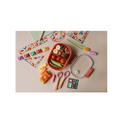 Ланч - бокс в школу, контейнер для еды «Эйлайт», 640 мл, с ложкой, 18.5×14×6.3 см, пластик, розовый