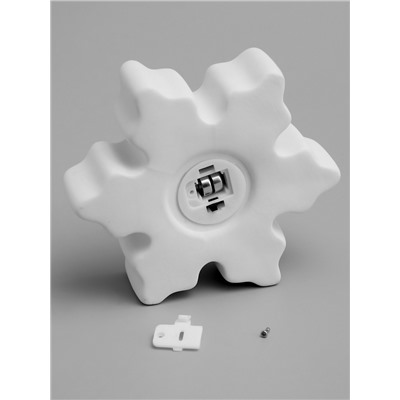 Светодиодная фигура «Снежинка» 13.2×11.6×4 см, 1 LED, керамика, от батареек LR44×2, свечение тёплое белое