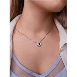 Цепь из серебра родированная - Снейк, 55 см 925 пробы 1808R020L55