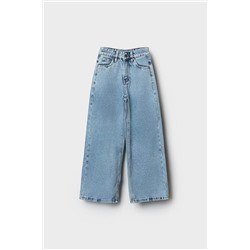 Брюки текстильные джинсовые для девочек PLAYTODAY, 1240004