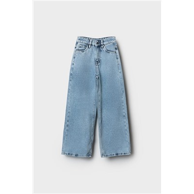 Брюки текстильные джинсовые для девочек PLAYTODAY, 1240004