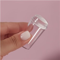 Набор для стемпинга, 2 предмета: штампик с крышкой, скребок, цвет прозрачный