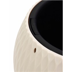 Кашпо для цветов «Жемчужина», 4 л, d=29 см, h=19.5 см, пластик, со вставкой, подвесное, бежевое