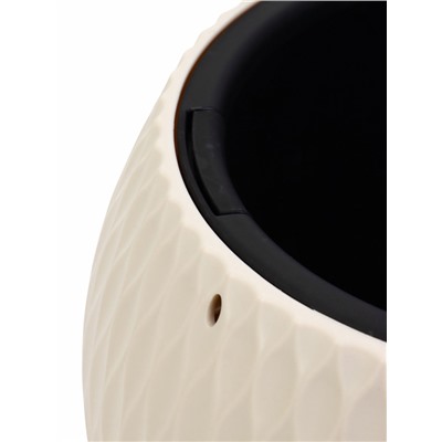 Кашпо для цветов «Жемчужина», 4 л, d=29 см, h=19.5 см, пластик, со вставкой, подвесное, бежевое