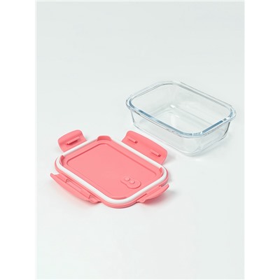 Контейнер Доляна Cook and Freeze, 650 мл, 17.5×13×6 см, с крышкой, жаропрочное стекло, МИКС