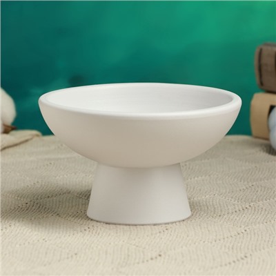 Декоративное кашпо - ваза для цветов «Кристофер», 13×13×8 см, керамическое, белое