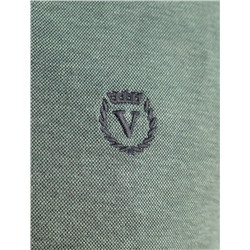 Джемпер хенли из полотна пике с меланжевым плетением с эластаном