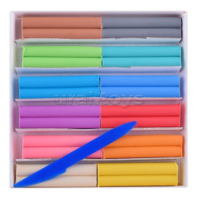 Пластилин восковой 12 цв. "Фантазия" пастельный