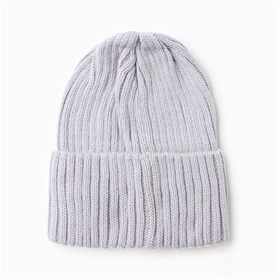 Шапка женская демисезонная, цвет серый, размер 52-56