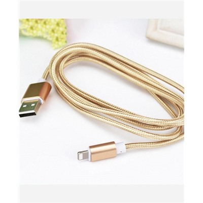 USB кабель для iPhone 5 и выше плетеный 2А, 1 метр 9046308