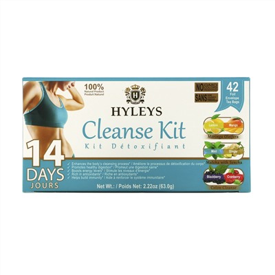 Hyleys Tea, 14 Days Cleanse Kit,  42 Tea Bags, 2.22 oz (63 g)