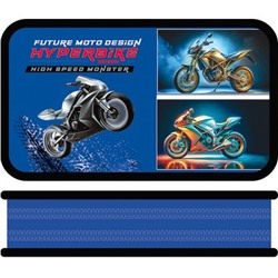 Пенал 4-х ств. 190х105 мм ПО-090 "HYPERBIKE" большой, тканевый торец Пчелка