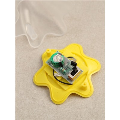 Садовый светильник «Цветок жёлтый», уличный, на солнечной батарее, 6×29×6 см, 1 LED, свечение белое