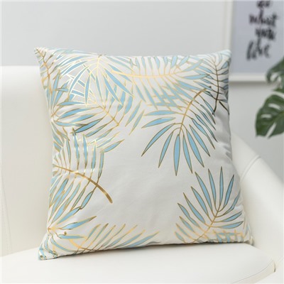 Наволочка декоративная Этель «Листва» 42×42 см, велюр