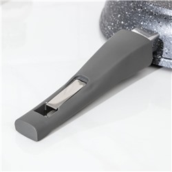 Сковорода Мечта «Гранит», d=28 см, съёмная ручка, антипригарное покрытие, литой алюминий, серая