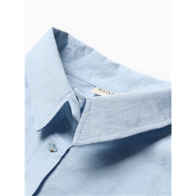 Костюм женский (блузка, шорты) MINAKU: Casual Collection, голубой, размер 48