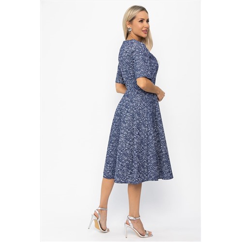 Платье Стиляги (синее) П13741-16М Размер 54 По факту размер 50-52