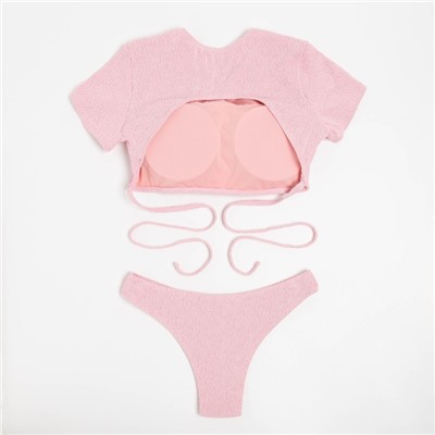 Купальник раздельный MINAKU с топом цвет розовый, размер 46