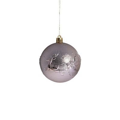 Ёлочные игрушки «Ночка», шары новогодние, d=8 см, набор 6 шт., цветы люкс, золотистый