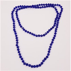 Длинные хрустальные бусы, цвет синий блестящий, 708028, арт.748.231