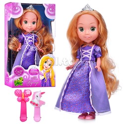 Кукла 25 см озвуч, Рапунцель, свет (амулет, руки и ноги сгиб, акс)