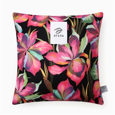 Подушка декоративная «Этель. Ирисы», 40×40 см, велюр