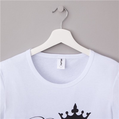 Футболка женская KAFTAN Queen, белая, размер 50