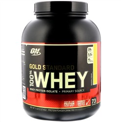 Optimum Nutrition, 100% Whey Gold Standard, со вкусом банана, 5 фунтов (2,27 кг)