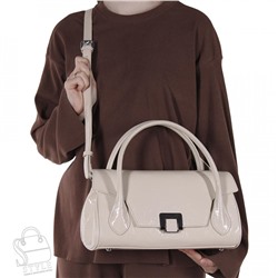 Сумка женская кожаная 2253Y apricot white Polina&Eiterou