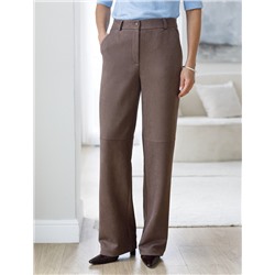 Прямы брюки из искусственной замши