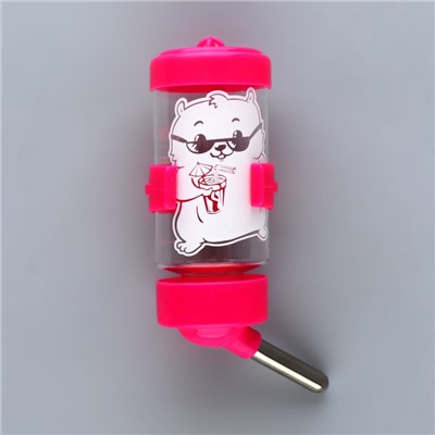 Поилка для грызунов 80 мл, 9×4.5 см, микс цветов