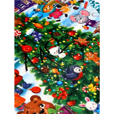УЦЕНКА Пазл светящийся «Ждут зверята Новый год», 88 деталей