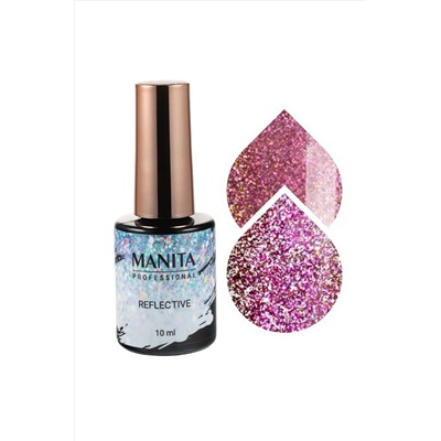 Manita Professional Гель-лак для ногтей светоотражающий с хлопьями юки / Multichrome Reflective №01, 10 мл KRISTALLER, 1109878