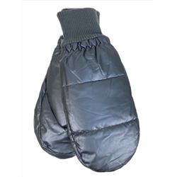 Зимние женские варежки с подкладом из искусственного меха, цвет тёмно серый