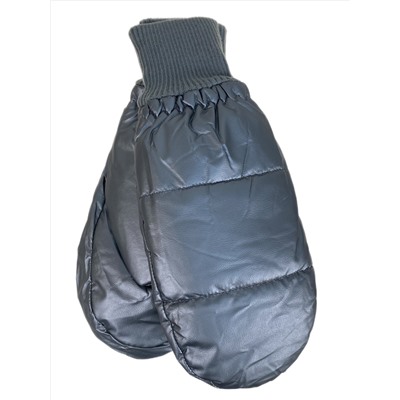 Зимние женские варежки с подкладом из искусственного меха, цвет тёмно серый