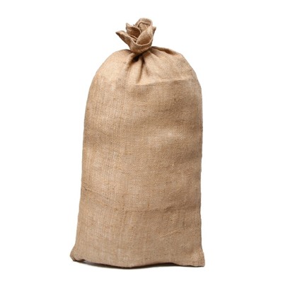 Мешок джутовый, 50×90 см, плотность 260 г/м², плетение 46×34 нити, с завязками