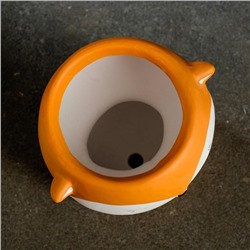 Декоративный горшок для цветов «Лисичка в жёлтом комбинезоне» керамический, 330 мл, 6×11 см