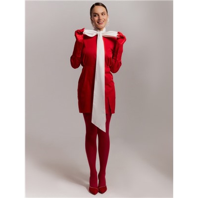 Платье мини женское MINAKU: Silk pleasure, красное, размер 46