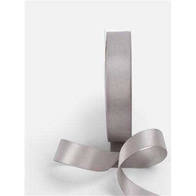 Лента атласная TEIRA, двухсторонняя, 20 мм, 25±1 м, цвет серебряный №837