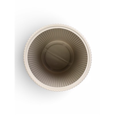 Кашпо для цветов «Стрип», 30 л, d=39 см, h=37 см, пластиковое, со вставкой, бежевое