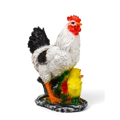 Садовая фигура из полистоуна «Курица с цыплятами», 33×17×25 см