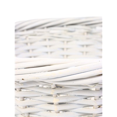 Корзина плетёная для хранения Brisa, с ручкой, белая, набор 3 шт.