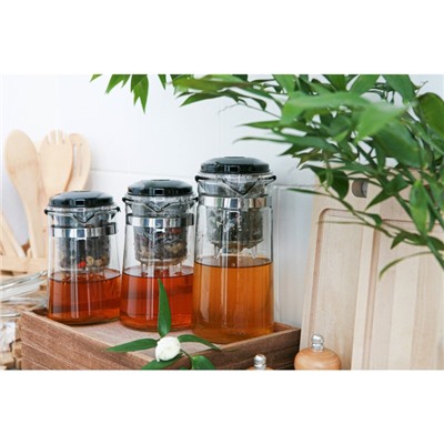 Заварочный чайник Magistro «Мантана», 750 мл, пластиковое сито, стекло