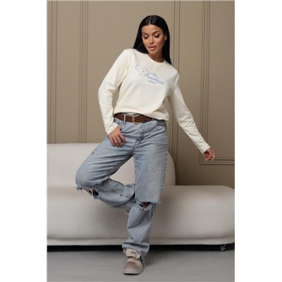 Лонгслив женский ЛЖ001 (Молочный)