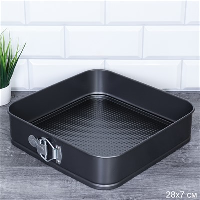 Форма для выпечки квадрат с клипсой 28х7 см / RSD-13 /