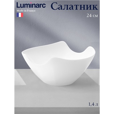 Салатник Luminarc SALENCO, 1.4 л, d=24 см, стеклокерамика, белый