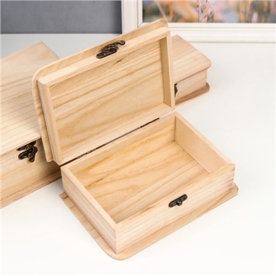 УЦЕНКА Шкатулка дерево под роспись «Книги» (набор 3 шт.) 9.5×16 см 7×20×13.5 см 9×24×17.5 см