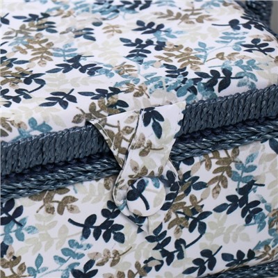 Шкатулка для рукоделия и шитья «Лиственные веточки», хранение ниток, иголок, мелочи, 20×20×11 см